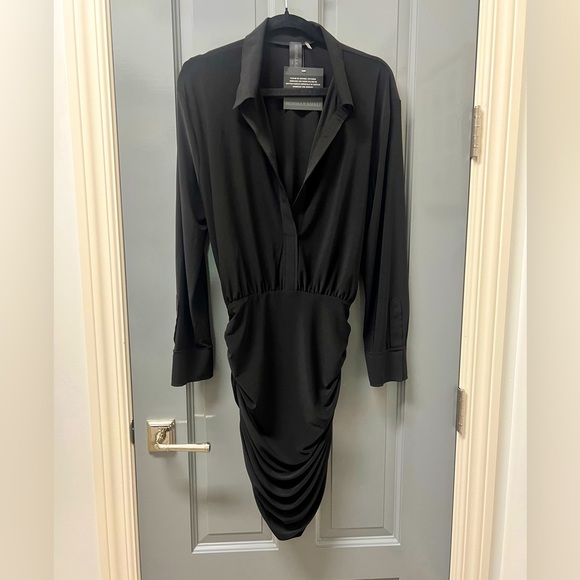 Norma Kamali Boyfriend Shirred Shirt Dress - Picture 4 of 14